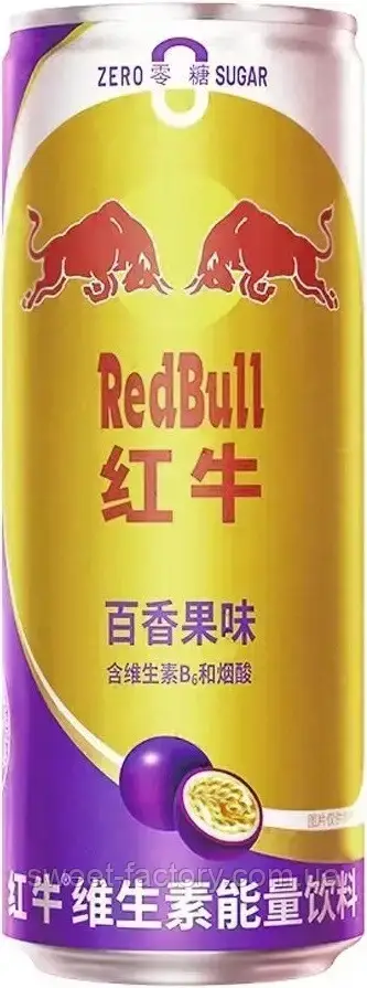 Енергетик Red Bull Energy Passion Fruit Zero Sugar 325ml, фото 1