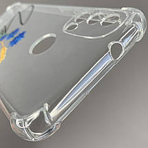 Чохол для Motorola E40 чохол з принтом колосків з волошкою з бронь кутами прозорий q08q, фото 4