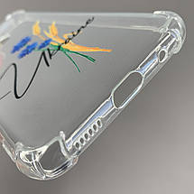 Чохол для Motorola E40 чохол з принтом колосків з волошкою з бронь кутами прозорий q08q, фото 3