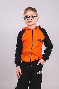 Дитячий костюм Спорт для хлопчика на замку з капюшоном двунитка