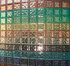 Склоблок  Brilly Turquoise Wave бірюзовий 190х190х80 мм, фото 4