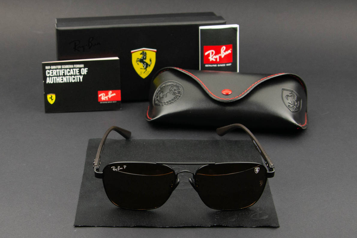 Сонцезахисні окуляри RAY BAN Ferrari поляризаційні UV400 (арт. RB0301-P) коричневий, фото 1