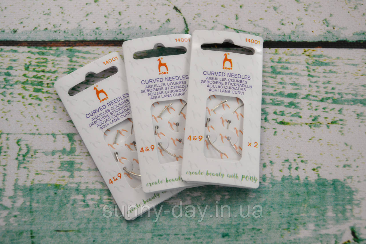 Голки для вишивання вигнуті No4-8 PONY, фото 1