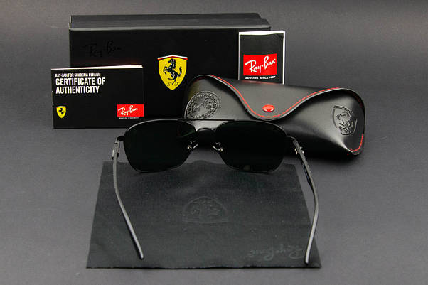 Сонцезахисні окуляри RAY BAN Ferrari поляризаційні UV400 (арт. RB0301-P) зелені лінзи, фото 6
