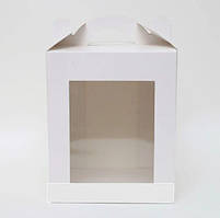 Тортова коробка біла мелована 17*17*21