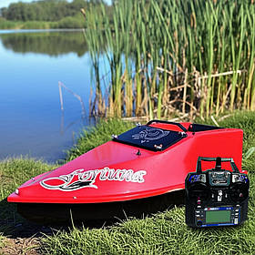 Кораблик для підгодовування Фортуна (акумулятор 27000 mAh) Червоний. Рибальський електронний катер