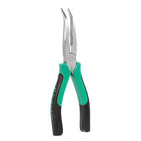 Довгогубці зігнуті 200 мм Aeroforce AE-1818-8, Плоскогубці з вигнутими губками 8 дюймів, Шарнірно-губцевий інструмент