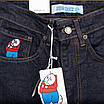 Чоловічі джинсові шорти з вишивкою Big Boy темно-сині, фото 3