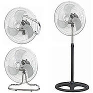 Вентилятор 3в1 підлоговий настільний настінний на 3 швидкості, фото 3