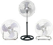 Вентилятор 3в1 на 3 швидкості настільний підлоговий настінний 200Вт, фото 9