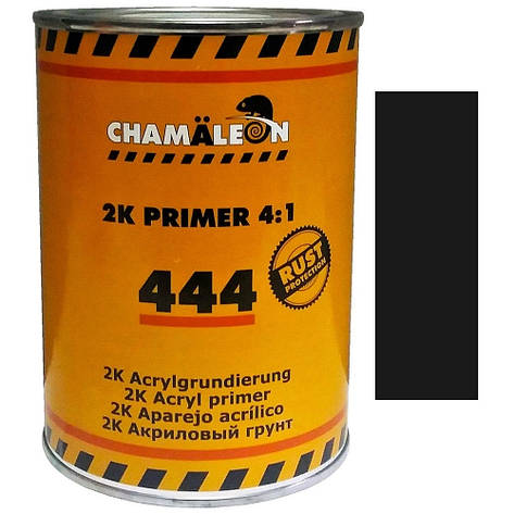 Акриловий антикорозійний ґрунт без затверджувача чорний Chamaleon 444 HS 4:1 800мл, фото 1