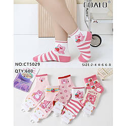 Дитячі укорочені шкарпетки з малюнком для дівчинки Розміри: 2-4, 4-6, 6-8 років (14534)
