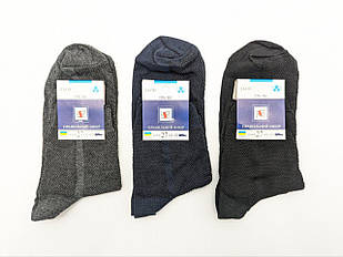 Чоловічі середні шкарпетки Правильний Вибір, сітку однотонні літні льон і бавовна,12 пар/уп.