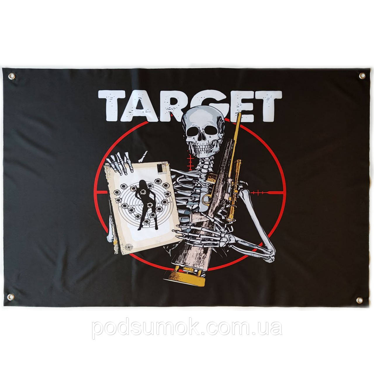Банер прапор військовий TARGET 70х100 см настінний односторонній з люверсами, фото 1