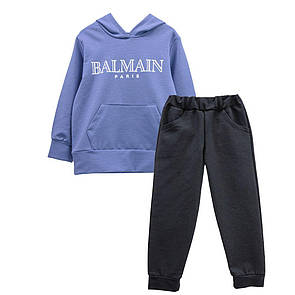 Спортивний костюм для хлопчика з принтом та кишенею двунитка