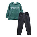 Спортивний костюм для хлопчика з принтом та кишенею двунитка, фото 2