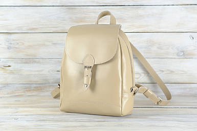 Жіночий рюкзак Женева з натуральної шкіри колір Бежевий