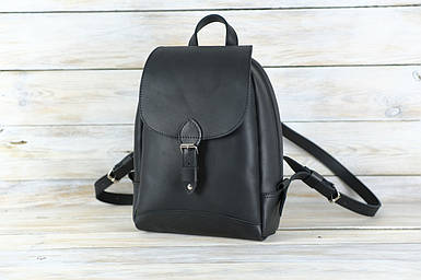 Жіночий рюкзак Женева з натуральної шкіри колір Чорний