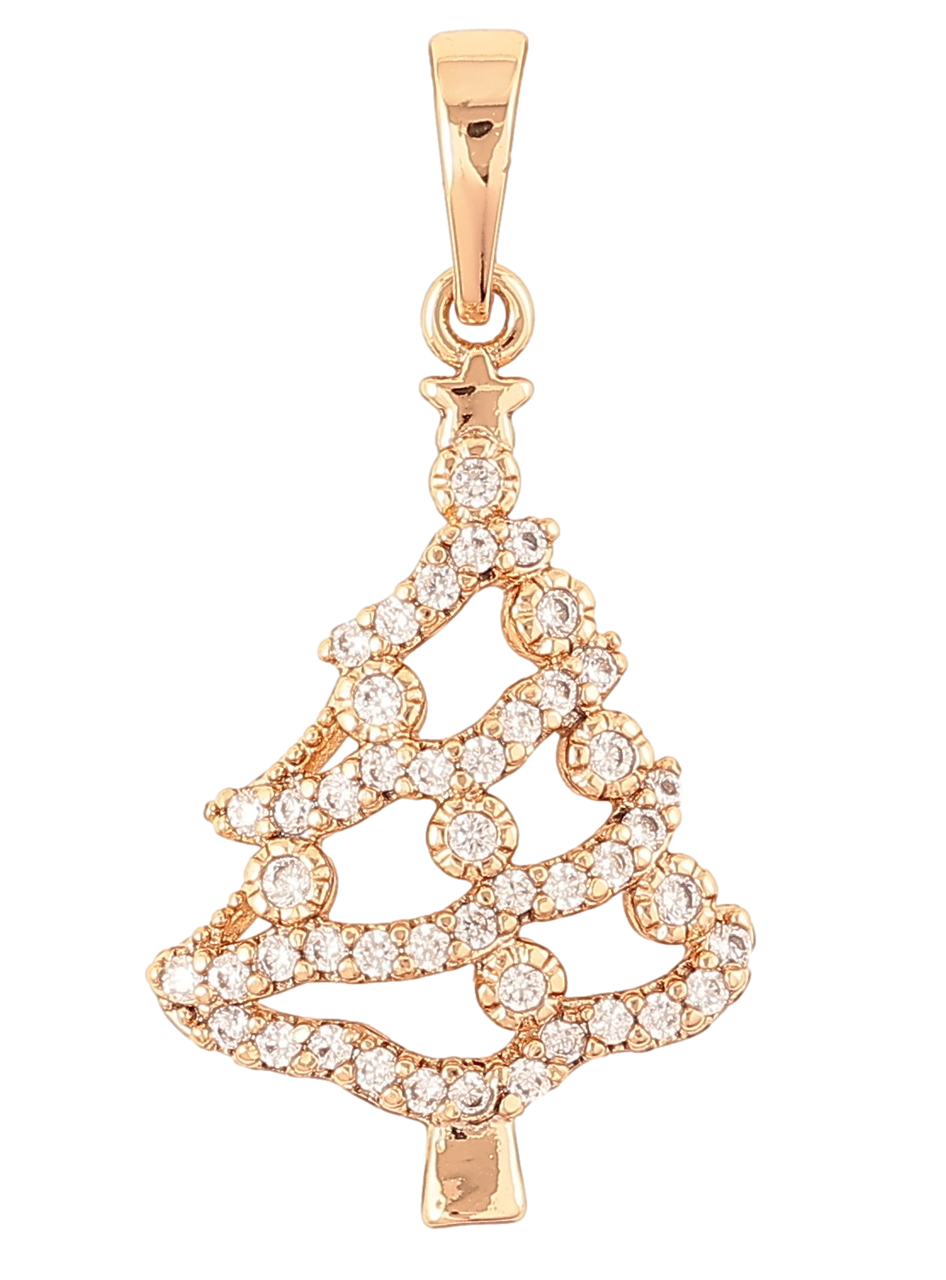 Кулон Xuping Позолота 18K "Новорічна ялинка» для ланцюжка до 6мм