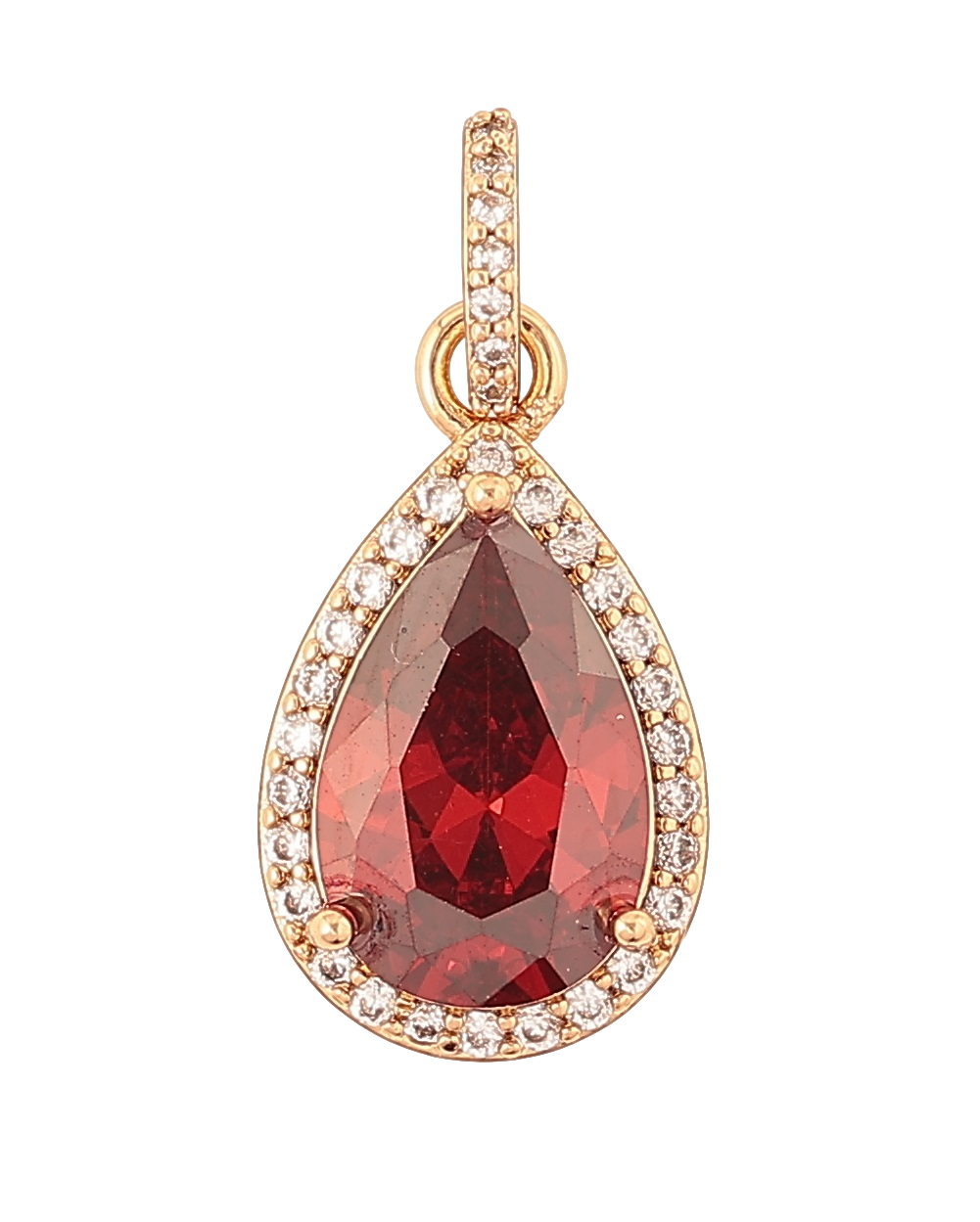 Кулон Xuping Позолота 18K "Червоний кристал» для ланцюжка до 4мм