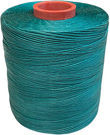 Нитка плоска вощена для ручного шиття підошви, взуття, шкіри 0,8мм 1000м Бірюзова
