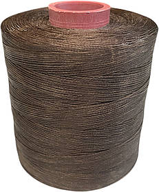 Нитка плоска вощена для ручного шиття підошви, взуття, шкіри 0,8мм 1000м Коричнева