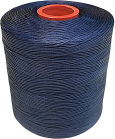 Нитка плоска вощена для ручного шиття підошви, взуття, шкіри 0,8мм 1000м Темно-синя