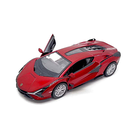 Інерційна машинка Lamborghini Sian FKP 37 Kinsmart KT5431W металева Червоний, Toyman
