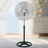 Підлоговий вентилятор 3 в 1 з металевими лопатями та 3 швидкостями Kitchen Tich KT1803 200 Вт, фото 2