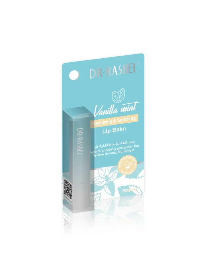 Бальзам для губ ваніль з м’ятою Dr. Rashel Vanilla mint repairing & soothing lip balm 3г