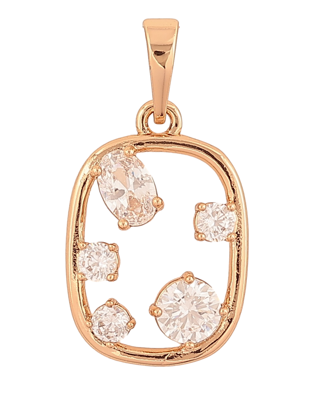 Кулон Xuping Позолота 18K «Овал з кристалами» для ланцюжка до 6мм