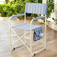 Стілець "Режисер без полиці" d20 мм (текстилен блакитна смуга)