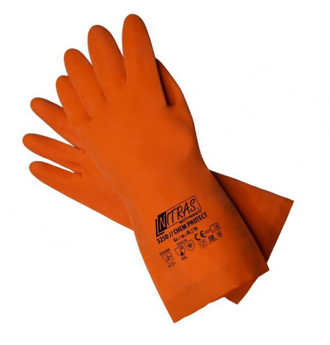 Рукавички КЛС латексні Nitras 3250 (Німеччина) CHEM PROTECT