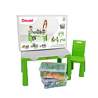 Toys Дитячий набір "Граємось та навчаємось" 04660/2 в наборі стіл, стілець, конструктор Upiter