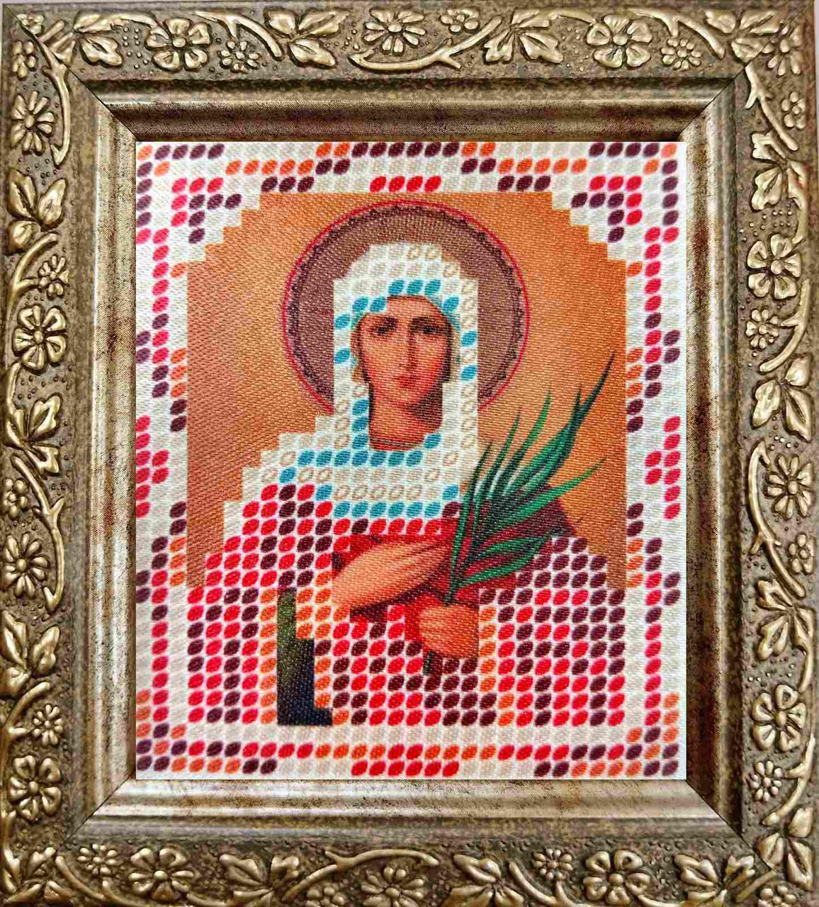 Набір для вишивання бісером ArtWork ікона Св. мч.Тетяна НВТ 7012 6х7см з рамкою в комплекті