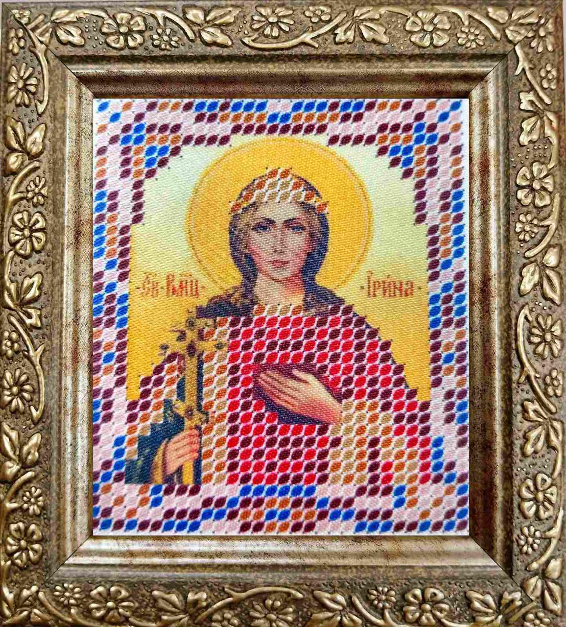 Набір для вишивання бісером ArtWork ікона Св. мч. Ірина НВТ 7019 6х7см з рамкою в комплекті, фото 1