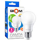 Світлодіодна лампа Biom A60 8W 720Lm 4500K 220V E27 матовий (BT-508), фото 2