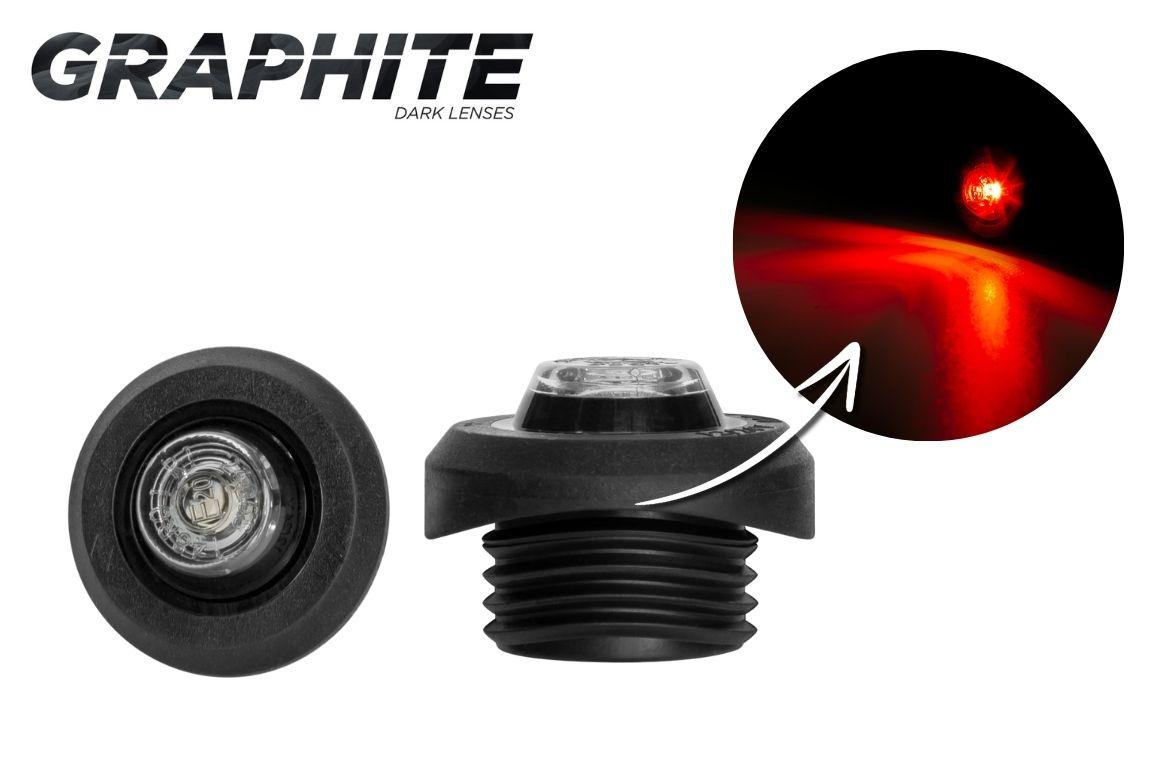 Ліхтар габаритний задній червоний світлодіодний HORPOL LD 2633 GRAPHITE на трубу