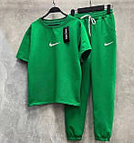 Жіночий спортивний костюм двонитка 42-44,46-48,50-52,54-56 зелений, чорний, малина, беж, сигнінь, фото 3