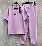 Жіночий спортивний костюм двонитка 42-44,46-48,50-52,54-56 зелений, чорний, малина, беж, сигнінь, фото 2