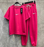 Жіночий спортивний костюм двонитка 42-44,46-48,50-52,54-56 зелений, чорний, малина, беж, сигнінь, фото 4