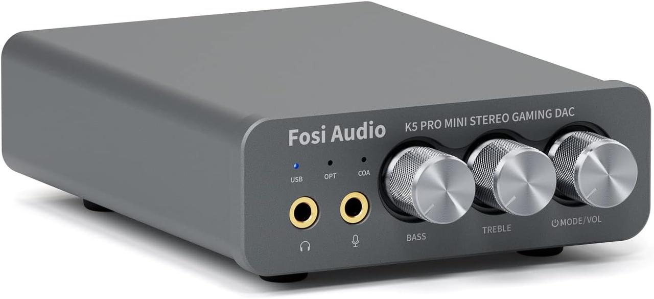 ⇒ Fosi Audio K5 PRO Mini Stereo Gaming DAC - ігровий ЦАП DAC AMP підсилювач, 24 біт/192 кГц