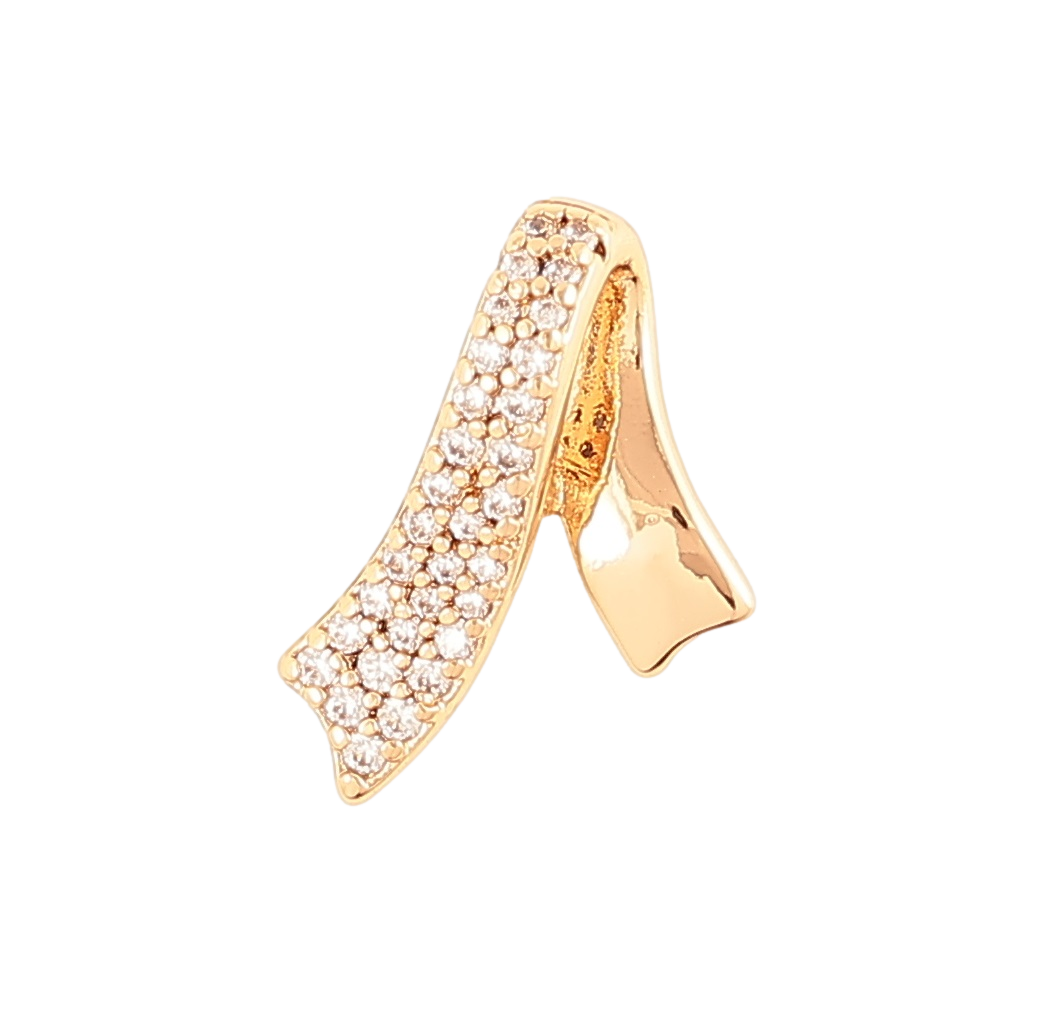 Кулон Xuping Позолота 18K «Стрічка з інкрустацією кристалами» для ланцюжка до 3мм