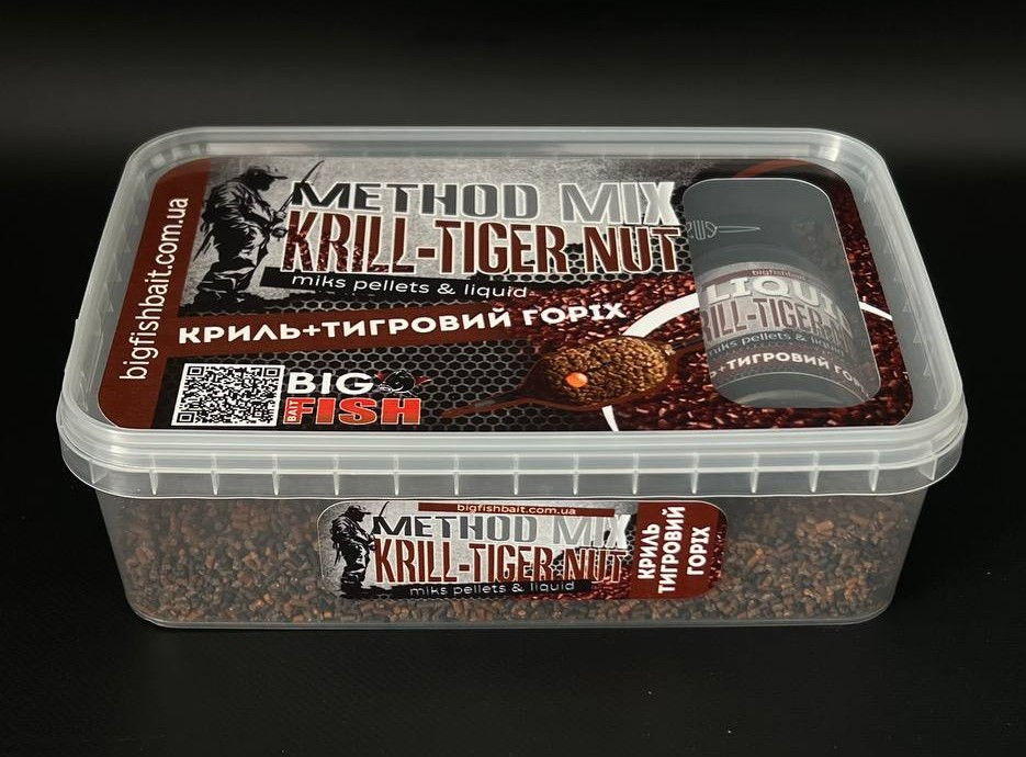 Метод-мікс + ліквід Krill - Tiger Nut (криль + тигровий горіх), 400 гр