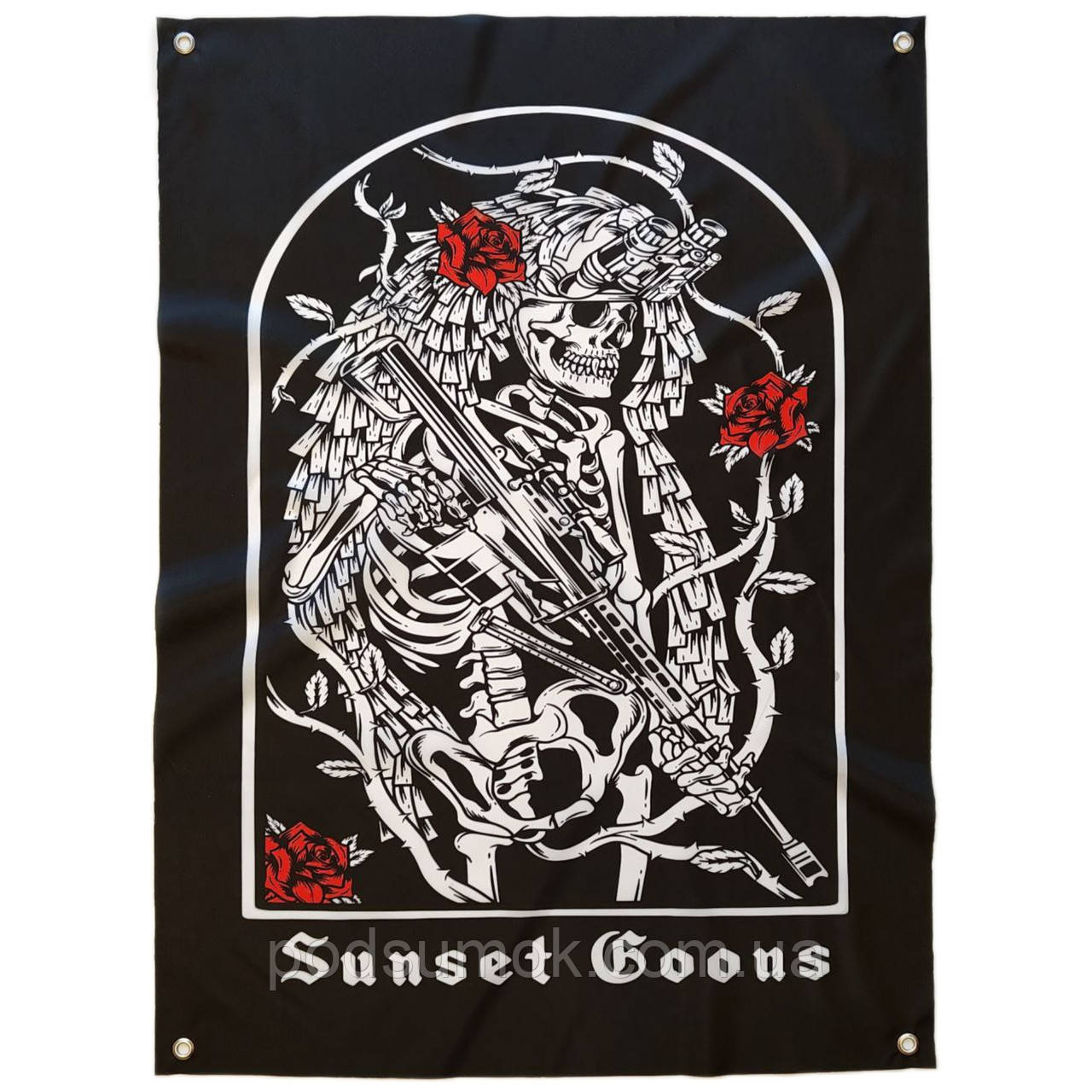 Банер прапор військовий SUNSET GOONS 70х100 см настінний односторонній з люверсами, фото 1