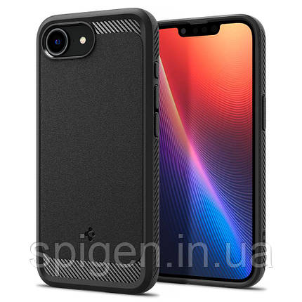 Чохол Spigen для iPhone 16e - Rugged Armor MagFit, Matte Black (ACS09152), фото 1