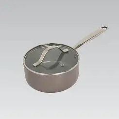 Ківш алюмінієвий з антипригарним покриттям Maestro 1.9 літрів 18 см з кришкою MR-4009-18S