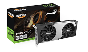 Відеокарта INNO3D GeForce RTX 5070 Twin X2 OC 12GB GDDR7 DLSS4 (N50702-12D7X-195064N)