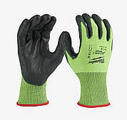 Рукавиці сигнальні MILWAUKEE з опором порізам 5/E рівня, 7/S