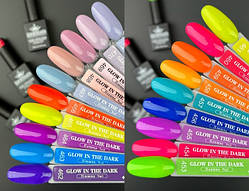 Палітра для демонстрації люмінесцентних гель-лаків Glow in the Dark Дизайнер